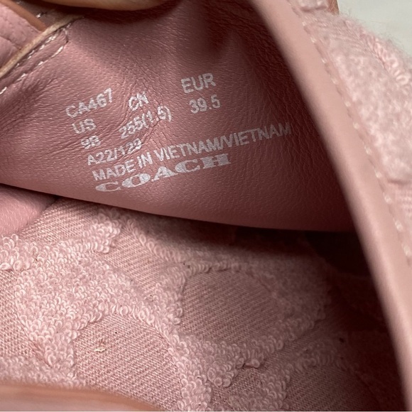 Coach Noelle Light Pink Signature Terry Platform Sandal 9B - Picture 12 of 16